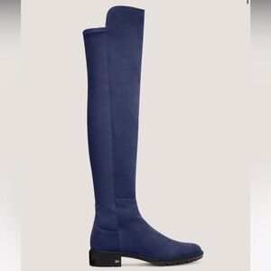 Brand New Stuart Weitzman Blue Suede Over-the-Knee City Boots